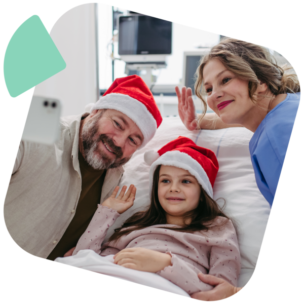 Healthcare provider during holidays